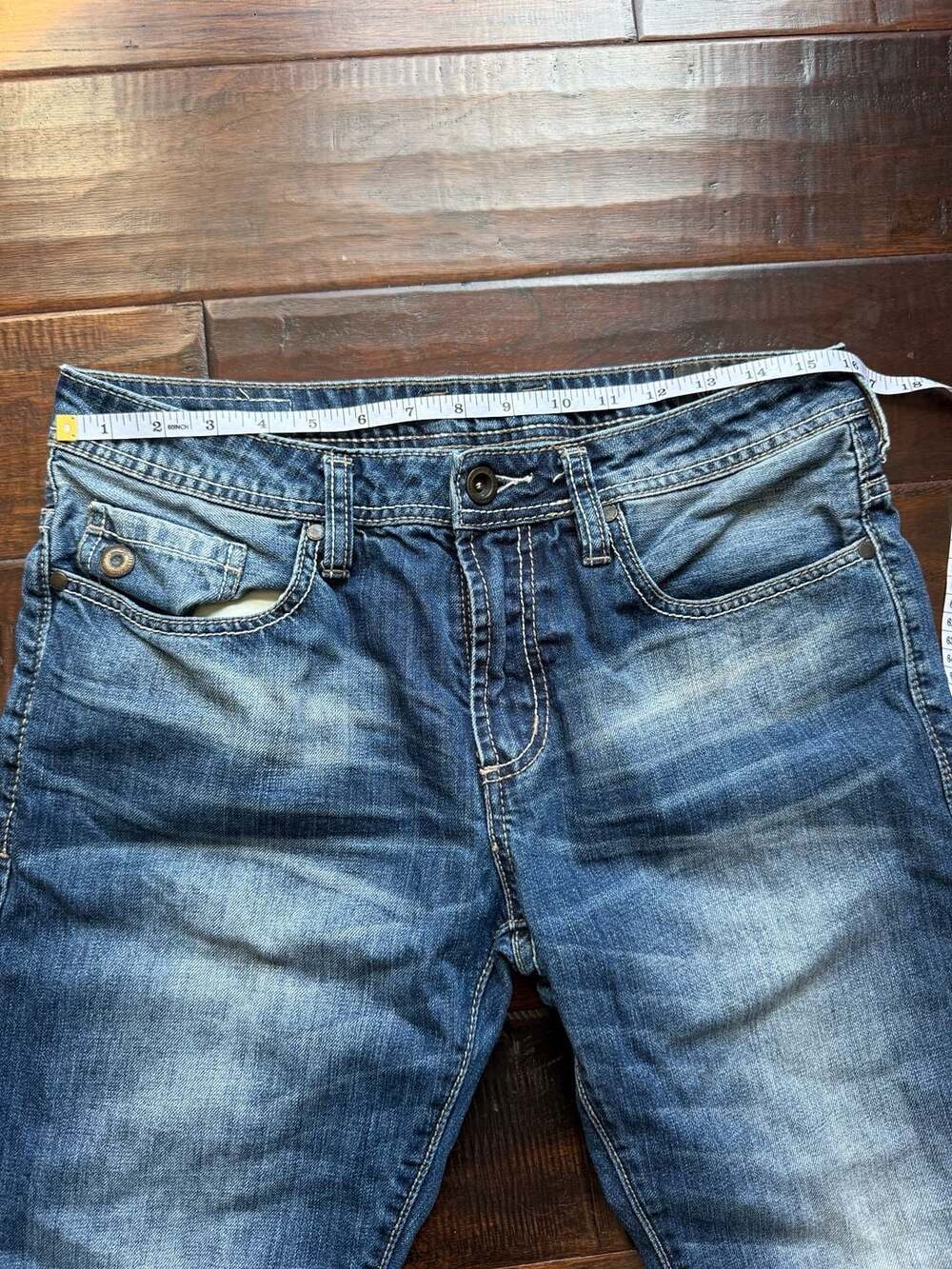 Y2K Buffalo David Bitton Men's King Slim Boot Denim Shorts Jorts W31 - Picture 8 of 11
